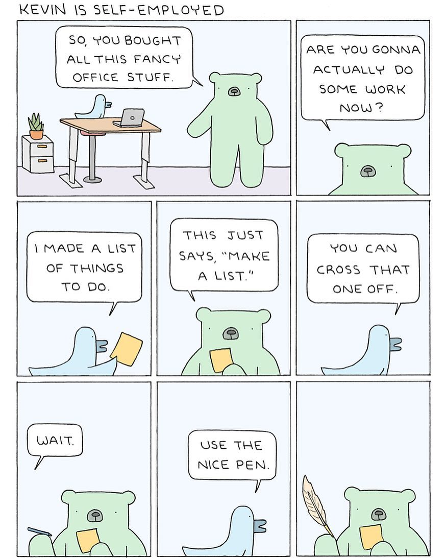Comic showing a cartoon duck chatting with a bear