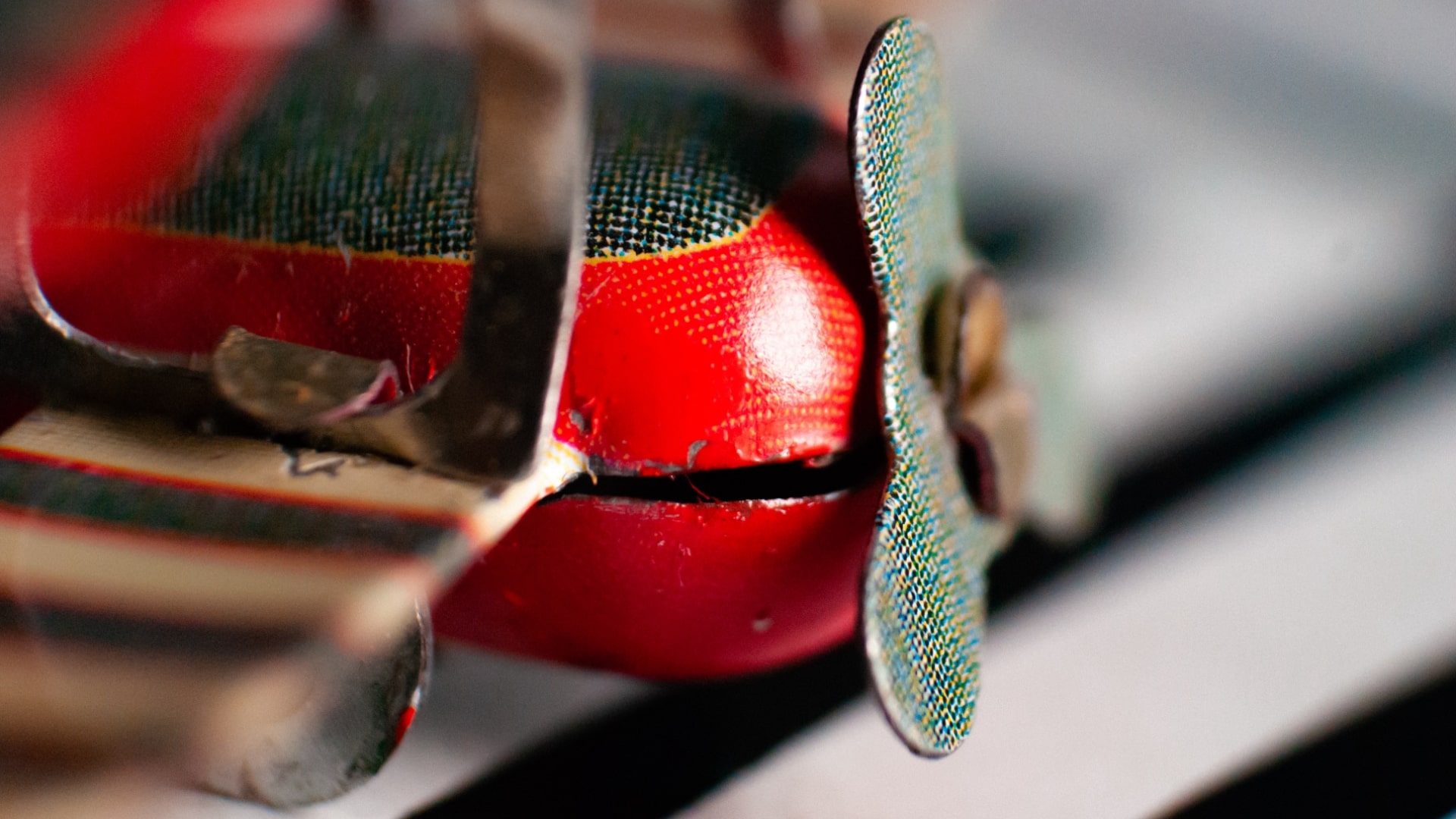 Close-up of a toy airplane