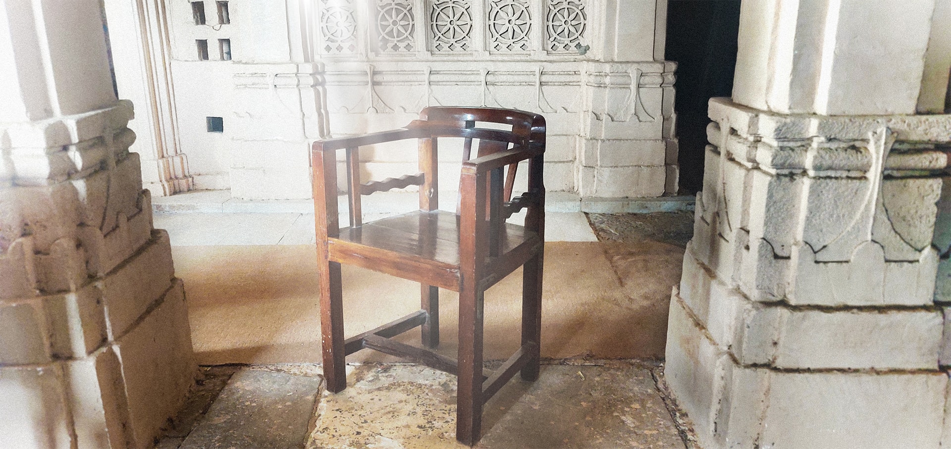 Old wooden brown chair